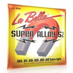 La Bella Super Alloy 52 Extra Light : 9-11-16-24-32-42